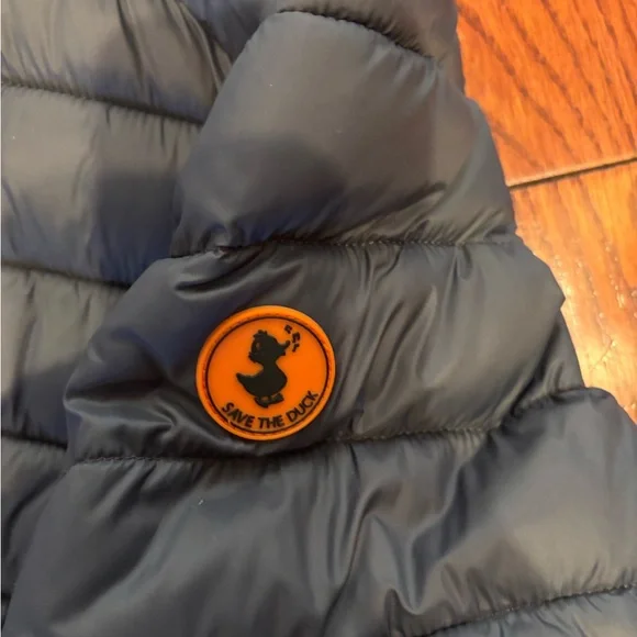 SAVE THE DUCK Charcoal and Orange Puffer Jacket - Picture 3 of 3
